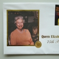 2001 Queen Elizabeth 75th Birthday 25 Pounds Gold Coin Cover - Westminster First Day Cover