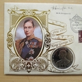 1997 The Reign of King George VI 1 Crown Coin Cover - Benham First Day Cover - Signed