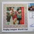 1995 Rugby World Cup Shaun Edwards Signed First Day Cover - Benham FDC Covers