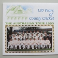 1993 120 Years of County Cricket The Australian Tour First Day Cover - Benham FDC Covers