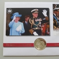 2002 The Queen's Golden Jubilee Silver 50p Pence Coin Cover - Guinea First Day Cover