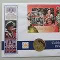 2002 The Golden Jubilee Queen Elizabeth II Silver 50p Pence Coin Cover - Gibraltar First Day Cover