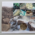 2002 British Coastlines 1 Crown Coin Cover - Westminster Collection UK First Day Covers