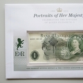 2012 Portraits of Her Majesty One Pound Banknote Cover - UK First Day Covers