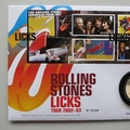 2022 Rolling Stones Licks Tour Silver Plated Medal Cover - UK Royal Mail First Day Covers