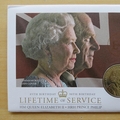 2011 Lifetime of Service HM QE II 5 Pounds Coin Cover - First Day Covers by Mercury