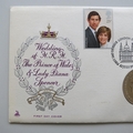 1981 Prince of Wales and Diana Wedding Crown Coin Cover - Mercury UK First Day Cover