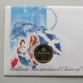 1989 Claim of Rights 2 Pounds Coin Cover - UK First Day Cover Royal Mint