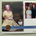 2000 The Queen Mother 100th Birthday 22ct Full Gold Sovereign Coin Cover - UK First Day Cover