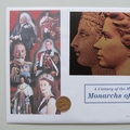 2000 Monarchs of the 20th Century 22ct Full Gold Sovereign Coin Cover - UK First Day Cover