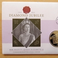 2011 The Queen's Diamond Jubilee 100 Days to Go 5 Pounds Coin Cover - First Day Cover