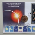 1999 Last Total Solar Eclipse of the Millennium 5 Pounds Coin Cover - UK First Day PNC Cover