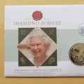 2011 The Queen's Diamond Jubilee 100 Days To Go 10 Dollars Coin Cover - First Day Cover
