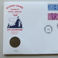 1948 Olympic Games London Half Crown Coin Cover - UK Souvenir Pack