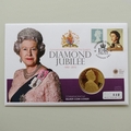 2012 The Queen's Diamond Jubilee Silver Proof 5 Pounds Coin Cover - UK PNC First Day Cover