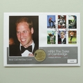 2012 Duke of Cambridge 30th Birthday Silver Proof 5 Pounds Coin Cover - Guernsey First Day Cover