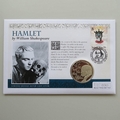 2014 Hamlet by William Shakespeare Silver Proof 5 Pounds Coin Cover - Jersey PNC First Day Cover