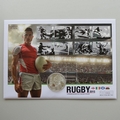 2015 Rugby World Cup 1oz Fine Silver Coin Cover - UK PNC First Day Cover