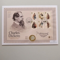 2012 Charles Dickens Birth Bicentenary Silver Proof 2 Pounds Coin Cover - UK PNC First Day Cover