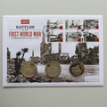 2015 Battles of the First World War 3x Crown Coin Cover - Gibraltar PNC First Day Cover