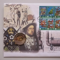 1999 Millennium 2000 5 Pounds Coin Cover - Guernsey First Day Covers