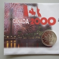 2000 New Millennium 1oz Fine Silver 5 Dollars Coin Cover - Canada First Day Covers