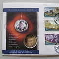 2000 Millennium 1 Pound Coin Cover - Ireland PNC First Day Covers
