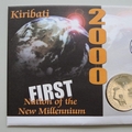 2000 New Millennium Nation 1 Dollar Coin Cover - Kiribati PNC First Day Covers