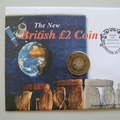 1998 The New British Two Pounds Coin Cover - First Day Cover Mercury