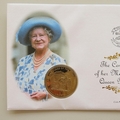 2000 The Centenary of HM The Queen Mother Crown Coin Cover - Isle of Man First Day Covers