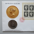 1990 The Penny Black Stamp One Crown Coin Cover - Isle of Man First Day Covers