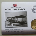 2006 History of the RAF AIRCO DH9 Crown Coin Cover - WWI Aircraft PNC First Day Cover