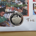 2001 Save The Children The Future 5 Dollars Coin Cover - First Day Covers Mercury