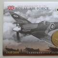 2008 Royal Air Force 90th Anniversary 5 Pounds Coin Cover - UK PNC First Day Covers