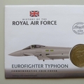 2008 History of the RAF Eurofighter Typhoon Crown Coin Cover - Kiribati PNC First Day Covers