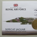 2008 History of the RAF Sepecat Jaguar Crown Coin Cover - Tristan Da Cunha PNC First Day Covers