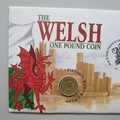 1995 The Welsh One Pound Coin 10th Anniversary 1 Pound Coin Cover - First Day Cover by Mercury