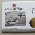 2009 History of the Royal Air Force Liaison Aircraft Crown Coin Cover - Isle of Man PNC First Day Covers