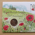 1996 Royal British Legion 75th Anniversary 2 Pounds Coin Cover - First Day Covers Mercury