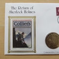 1995 Sherlock Holmes The Final Problem 1 Crown Coin Cover - First Day Covers by Mercury