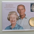 2007 The Queen's Diamond Wedding Anniversary Crown Coin Cover - UK PNC First Day Covers