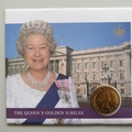 2002 The Queen's Golden Jubilee One Penny Coin Cover - UK PNC First Day Covers