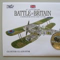 2010 Battle of Britain 70th Anniversary Gloster Gladiator 5 Pounds Coin Cover - PNC First Day Covers