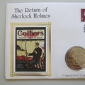 1995 Sherlock Holmes Hounds of Baskervilles Crown Coin Cover - First Day Covers by Mercury