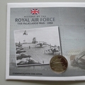 2008 The History of the RAF Falklands War 5 Pounds Coin Cover - Tristan Da Cunha PNC First Day Covers