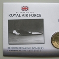 2010 History of the RAF Record Breaking Bombers Crown Coin Cover - Guyana PNC First Day Covers