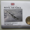 2010 History of the RAF The Hercules 2 Pounds Coin Cover - Dominica PNC First Day Covers