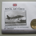2010 History of the RAF Subsonic to Supersonic Crown Coin Cover - Dominica PNC First Day Covers