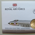 2008 History of the RAF English Electric Lightening Crown Coin Cover - St Helena PNC First Day Covers