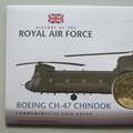 2008 The History of the RAF Boeing CH47 Chinook Crown Coin Cover - First Day Coin Covers